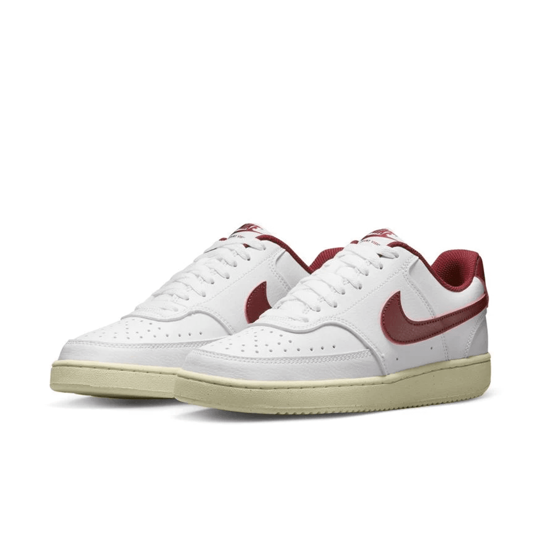 Nike Court Vision Low branco com detalhes bordô